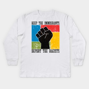 end racism Kids Long Sleeve T-Shirt